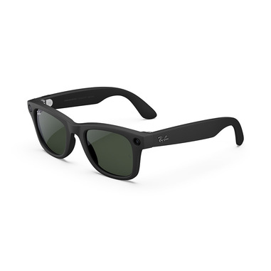 Ray-Ban Meta Wayfarer, Nero opaco, Da trasparenti a verde grafite Transitions®