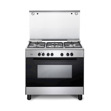 De’Longhi FMX 96 ED cucina Gas Nero, Stainless steel A