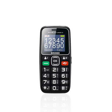 Brondi Amico Unico 4,57 cm (1.8") Nero Telefono di livello base