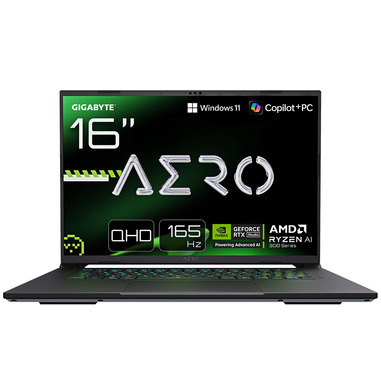 gigabyte aero x16 laptop da gaming - copilot+ pc, 16", 165hz wqxga, ryzen ai 7 350, gpu rtx 5070, 32gb ddr5, ssd gen4 da 1tb, windows 11 home, garanzia di 2 anni, aero x16 1wh93itc64dh