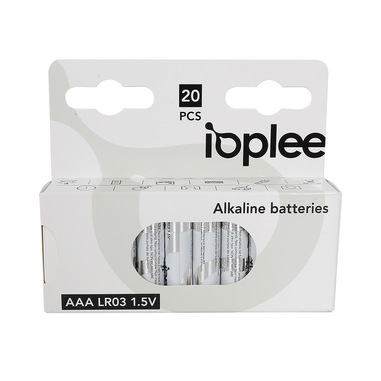 IOPLEE IAAALR03 Confezione 20 pcs Batteria monouso Mini Stilo AAA Alcalino