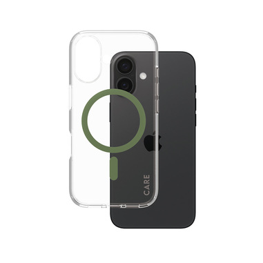 PanzerGlass CARE by ® Flagship Cover Trasparente Urban Combat con MagSafe Verde iPhone 16
