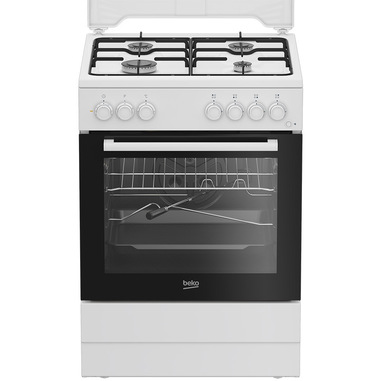 Beko FBST62110DW cucina a libera installazione bianca, 60x60cm, piano gas, forno elettrico statico, grill elettrico, 73 Lt, Сlasse A