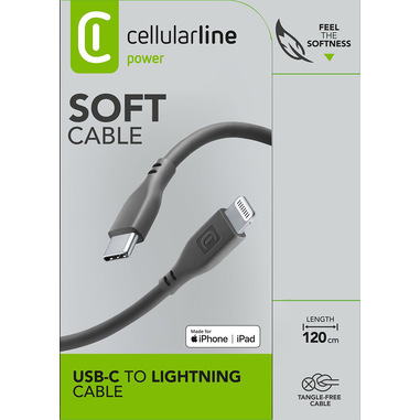 Cellularline Soft cable 120 cm - USB-C to Lightning