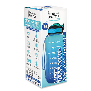 The Steel Bottle Borraccia Motivazionale MWB #3-BLUE&AQUAMARINE