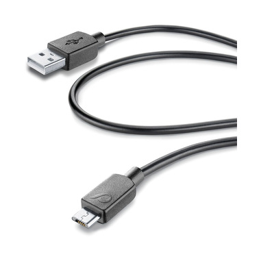 Cellularline USB DATA CABLE MEDIUM - MicroUSB Cavo USB da 60cm Nero