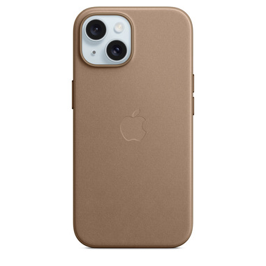 Apple Custodia MagSafe in tessuto Finewoven per iPhone 15 - Grigio talpa
