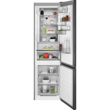 AEG RCB736D5MB frigorifero con congelatore Libera installazione 367 L D Nero, Grigio, Acciaio inossidabile