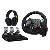 logitech g g29 driving force, kit volante pedaliera e cuffie, playstation®5, playstation®4 e pc