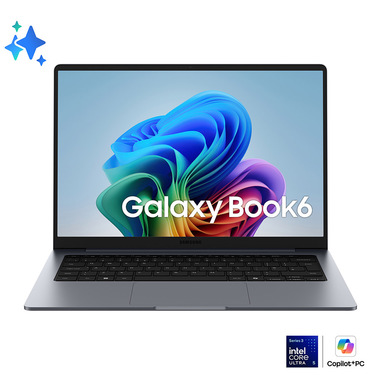 samsung galaxy book6 (14", ultra 5 325, 16gb), copilot+pc, processore lntel® core™ ultra 5 325, 512gb, batteria a lunga durata, portatile, design sottile, alluminio, display ips, antiriflesso, galaxy ai, gray