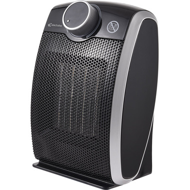 Electroline CFHE206N stufetta elettrica Interno Nero, Argento 1800 W Riscaldatore ambiente elettrico con ventilatore