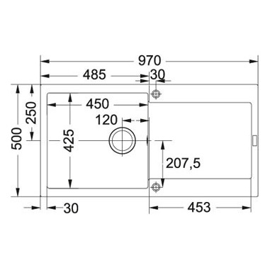 Franke MRG 611-L Lavello ad incasso Rettangolare Fragranito