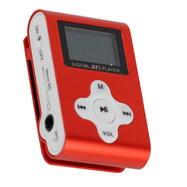 Xtreme Lettore MP3 + TF Card 4GB + FM Rosso