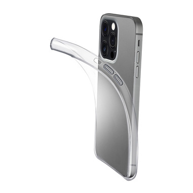 Cellularline Fine - iPhone 16 Pro Cover in gomma morbida ultra sottile e trasparente