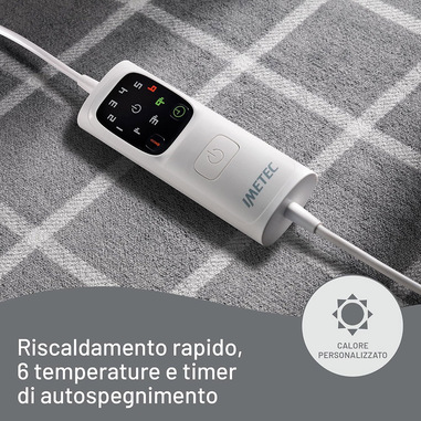 Coperta Riscaldante Elettrica Senza Fili Con Batteria 20000mAh - 4 Zone Di Riscaldamento E 3 Livelli Temperatura