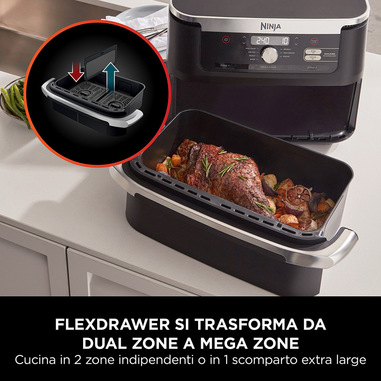 Set 21 Accessori Per Friggitrice Ad Aria - Teglie Silicone, Griglie Acciaio, Carta Forno, Pinze, Pennello, Per Ninja Foodi Dual Zone E Cosori 7,6-9,5L - 3