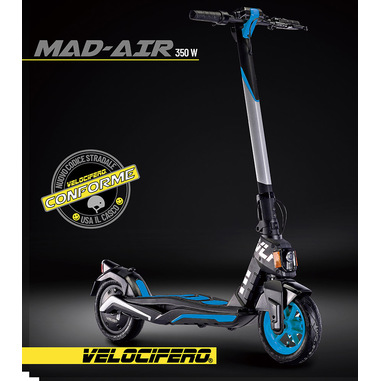 Velocifero Mad Air Nero, Blu 25 km/h