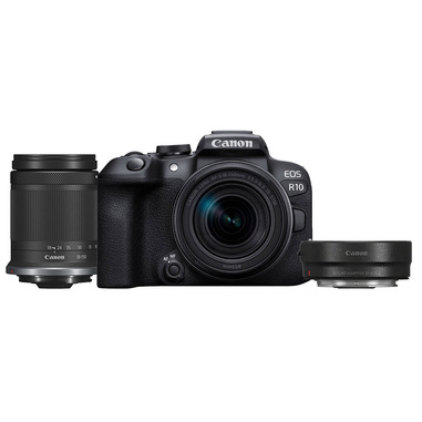 Canon EOS R10 + RF-S 18-150mm F3.5-6.3 IS STM + EF- R MILC 24,2 MP CMOS 6000 x 4000 Pixel Nero
