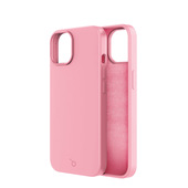 ioplee custodia in tpu siliconato con microfibra interna - rosa per iphone 15