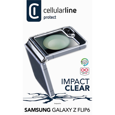 Cellularline Impact Clear Case - Galaxy Z Flip6 Custodia trasparente ultra-protettiva