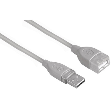 Hama Cavo prolunga USB A 2.0/USB A 2.0 F, 5 metri, grigio, 1 stella