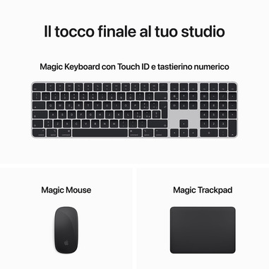 Tastiera senza fili wireless touchpad mouse integrato modello apple