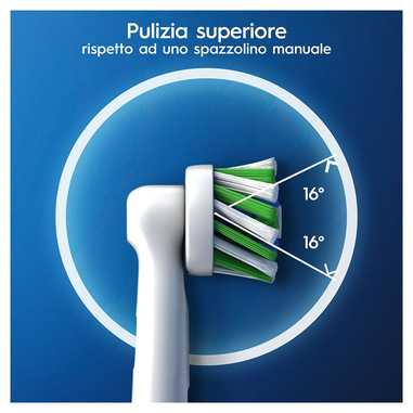 Oral-B CrossAction Testine Di Ricambio Con Tecnologia CleanMaximiser,  Confezione Da 5 Pezzi