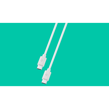 PLOOS - CABLE 200cm - USB-C to USB-C Cavo da USB-C a USB-C per ricarica e trasferimento dati Bianco