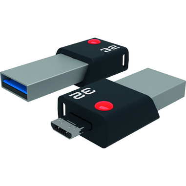 Emtec Mobile & Go 32GB unità flash USB USB Type-A / Micro-USB 3.2 Gen 1 (3.1 Gen 1) Nero, Argento