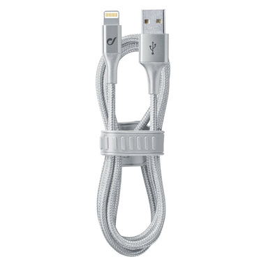 Cellularline Cosmic Cable - Lightning Cavo USB con cinturino in silicone Grigio