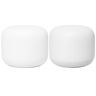 Google Nest Wifi, Router and Point 2-pack router wireless Gigabit Ethernet Dual-band (2.4 GHz/5 GHz) Bianco