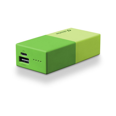 Cellularline Powerbank #Stylecolor 5000 - Universale Caricabatterie portatile USB super colorato Verde