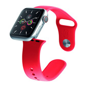 cellularline urban band - apple watch 42/44 mm cinturino in silicone per apple watch rosso