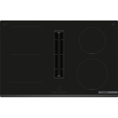 Bosch Serie 4 PVS831B16E piano cottura Nero Da incasso 80 cm Piano cottura a induzione 4 Fornello(i) Cappa da incasso