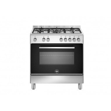 Bertazzoni La Germania Futura FTR855EXV/24 cucina Elettrico Gas Nero, Acciaio inox