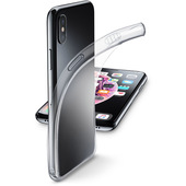 cellularline fine - iphone xs max cover in gomma morbida ultra sottile e trasparente trasparente