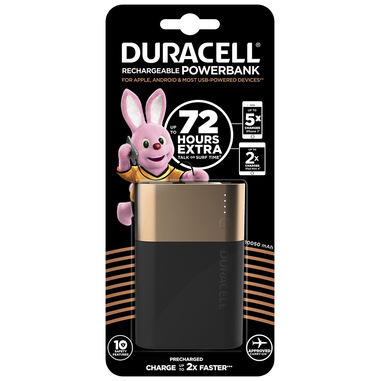 Duracell Powerbank 10050 mAh batteria portatile Nero, Oro
