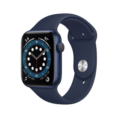 Apple Watch Serie 6 GPS, 40mm in alluminio azzurro con cinturino Sport Deep navy