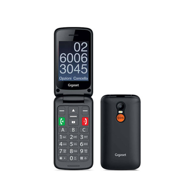 Gigaset GL590 7,11 cm (2.8") 113 g Nero Telefono per anziani