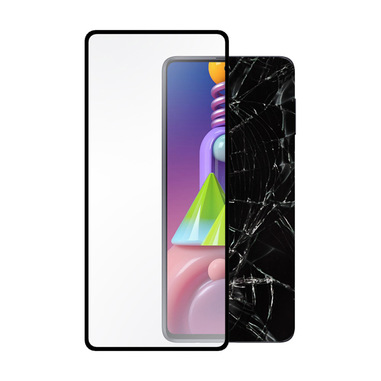 Area Ultra tempered Glass per Samsung Galaxy M51 con copertura totale tono su tono