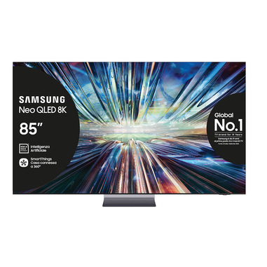 Samsung Smart TV 85” QE85QN900DTXZT Neo QLED 8K Mini LED Graphite Black 2024, Processore NQ8 AI GEN3, 8K AI Upscaling Pro, Infinity Air Design, Dolby Atmos