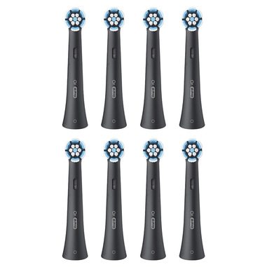 Oral-B iO Series Gentle Care Black, Original Replacement Round Brush Heads, Suitable for Sensitive Gums, 8