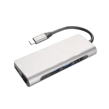 Celly Prohub USB 3.2 Gen 1 (3.1 Gen 1) Type-C Argento