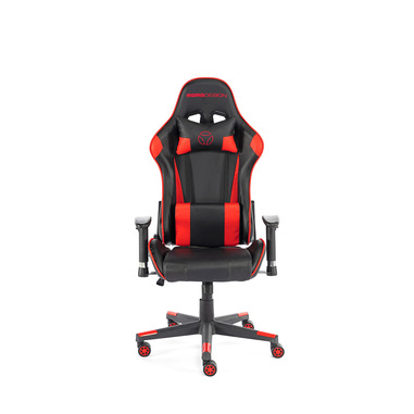Momo Design MD-GC005A-KR sedia per videogioco Poltrona per gaming Seduta imbottita Nero, Rosso