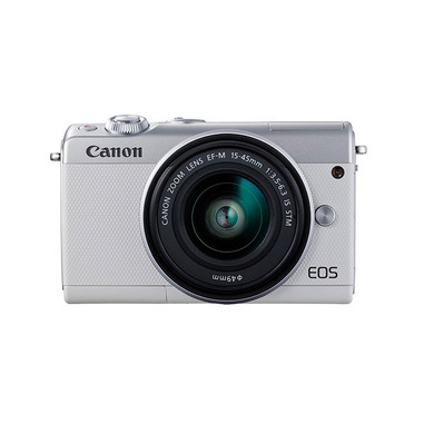 Canon EOS M100 + EF-M 15-45mm IS STM MILC 24,2 MP CMOS 6000 x 4000 Pixel Bianco