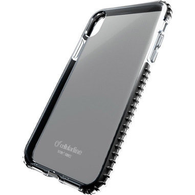 Cellularline Tetra Force Shock-Advance - iPhone XR Doppio livello di ultra protezione contro urti e cadute Trasparente.Nero
