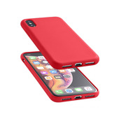 cellularline sensation - iphone xs max custodia in silicone soft touch rosso