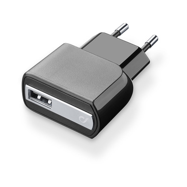 Cellularline USB Charger Ultra - Fast Charge Universale Caricabatterie veloce a 10W Nero