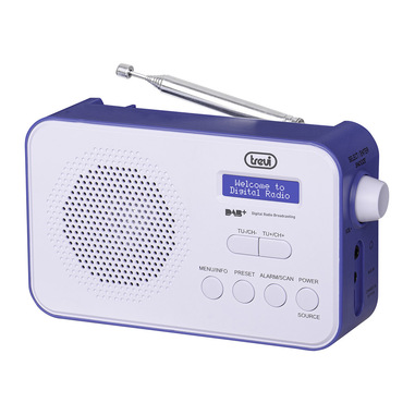 Trevi DAB 7F92 R Portatile Digitale Blu, Bianco