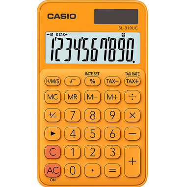 Casio SL-310UC-RG calcolatrice Tasca Calcolatrice di base Arancione